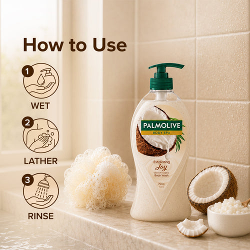 Palmolive Coconut Joy Exfoliating Body Wash