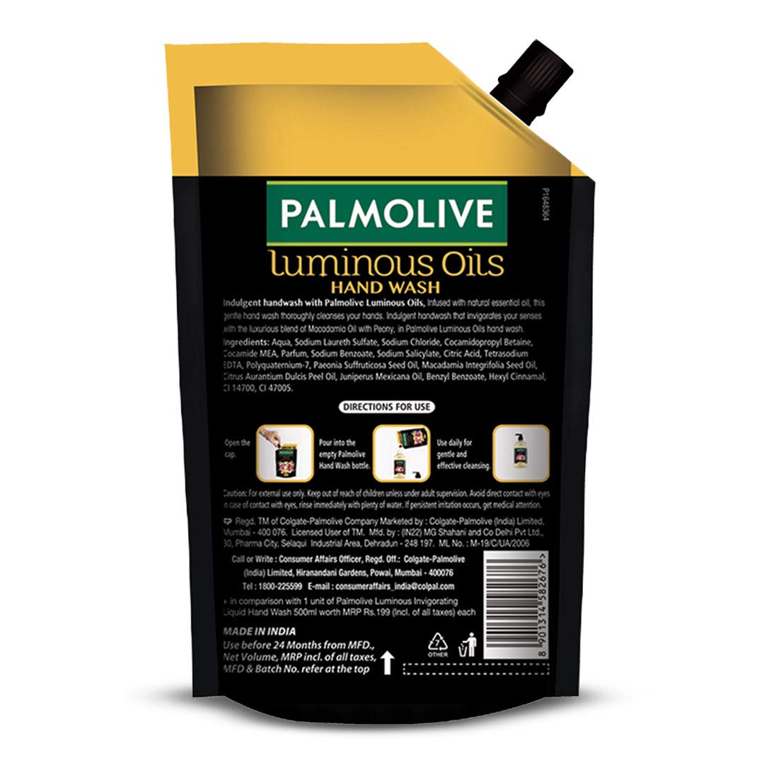 Palmolive® Luminous Oils Invigorating Handwash 750ml back Palmolive® Luminous Oils Invigorating Handwash 750ml back